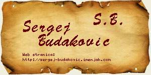 Sergej Budaković vizit kartica